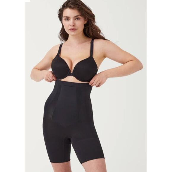 SPANXsculpt OnCore High-Waisted Mid-Thigh Short Black Size Small - Picture 1 of 9